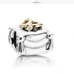 COPY - Pandora two tone wedding rings charm